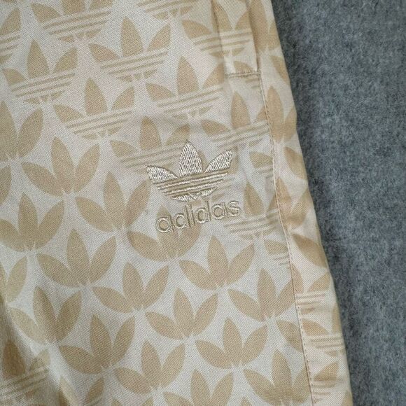 Adidas originals mens 2xl mono all over print shorts drawstring tan beige white - Picture 2 of 8